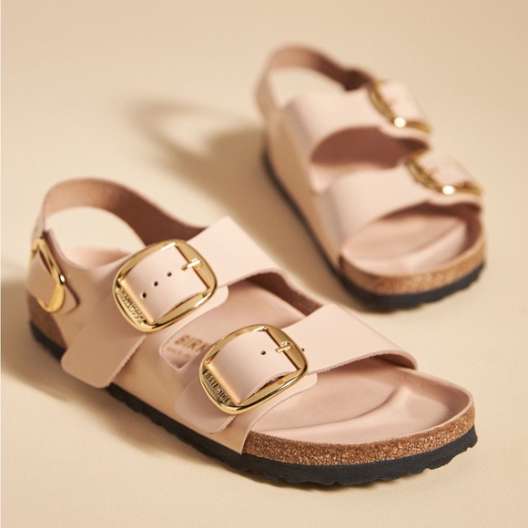 Birkenstock Milano Big Buckle High Shine Sandals - Picture 1 of 4